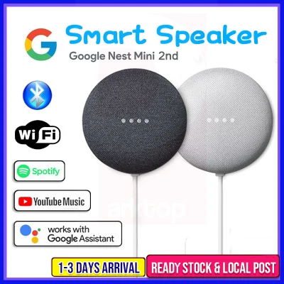 Google Nest Mini Smart Speaker with Google Assistant Portable Bluetooth Speaker Home Mini - SG Set with Safety Mark