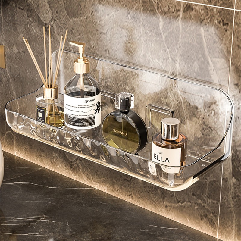 ชั้นวางของติดผนัง แบบใส ชั้นวางของในห้องน้ำ ห้องครัว ที่เก็บของ （2แบบ ขนาด）พร้อมส่งค่ะ G2802 ราคา 29 บาท*ส่งฟรี