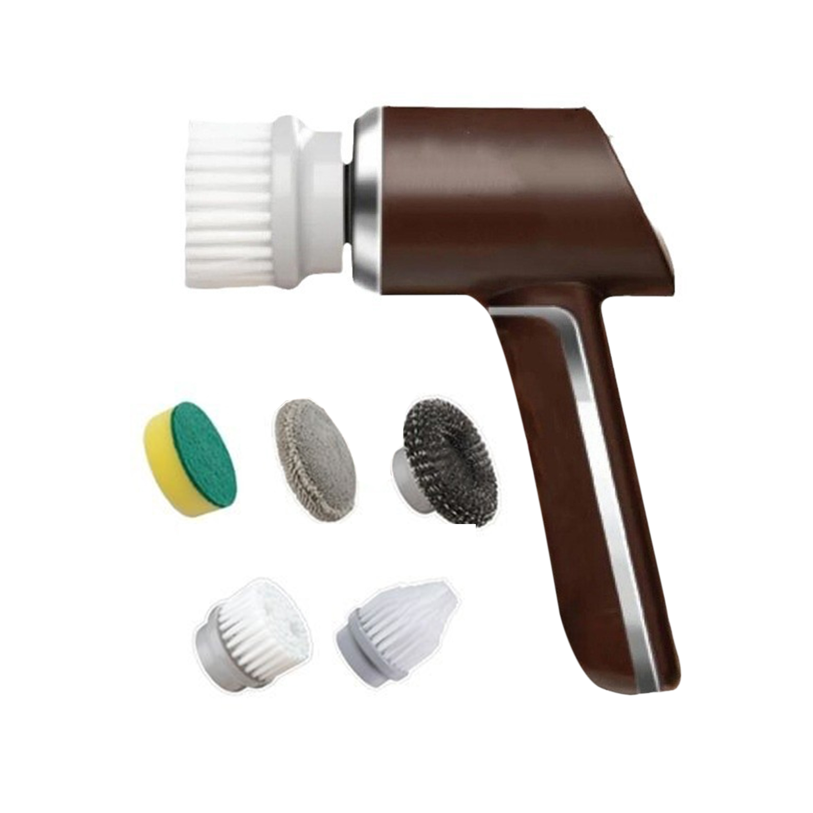 Norman Malthus Rechargeable Cleaning Brush Stain Remover Tool Powerful Cordless Electric Cleaning Brush with 5 Interchangeable Heads Perfect for Bathtub Sink and Stain Removal Rechargeable Scrubber Tool for Easy ราคา 502 บาท*ส่งฟรี