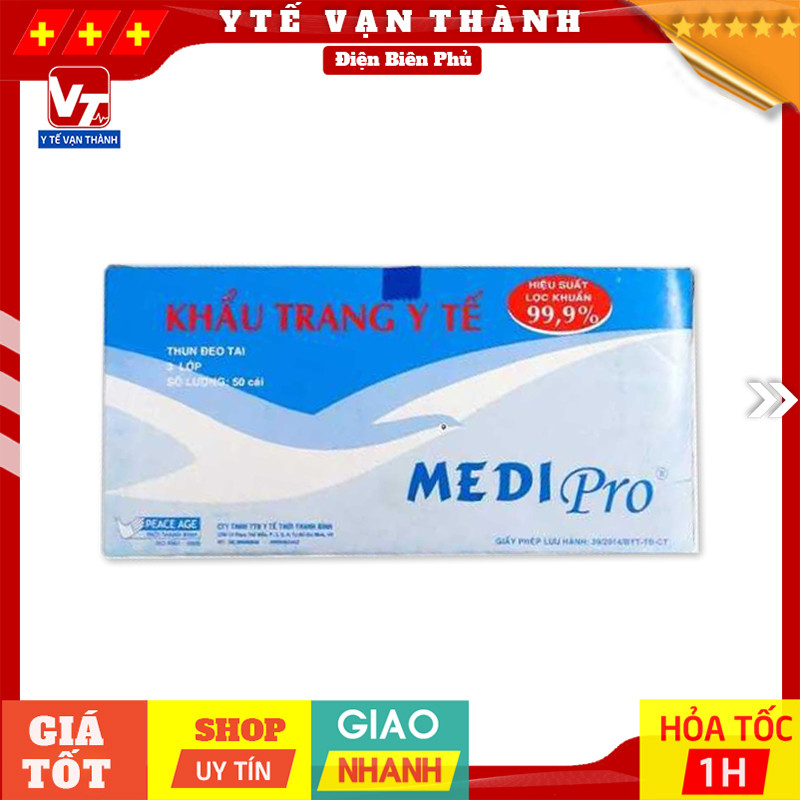 ✅ khẩu trang y tế medi pro | thời thanh bình -vt0371 - y tế vạn thành