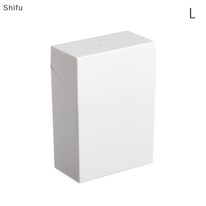[ShiFu] ABS lật hộp lưu trữ vuông đa chức năng chống bụi tổ chức photocards tay áo thẻ nhỏ phim phân loại hộp trắng đơn giản
