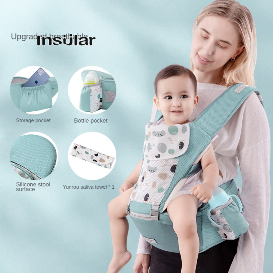 Insular túi địu em bé ghế đẩu cho bé Ghế đẩu ôm eo phía trước đa năng Đi lại Thích hợp cho mọi mùa Nhà máy bán buôn cung cấp trực tiếp