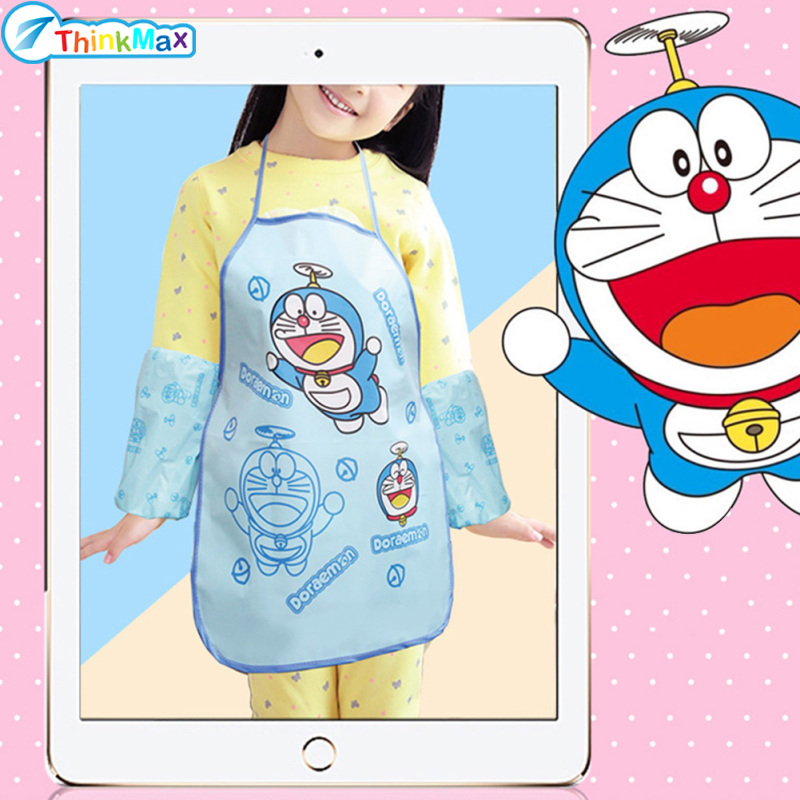 Kids Chef Apron Sets Child Cooking Painting Waterproof Drawing for Dinner with Oversleeve ราคา 27 บาท*ส่งฟรี