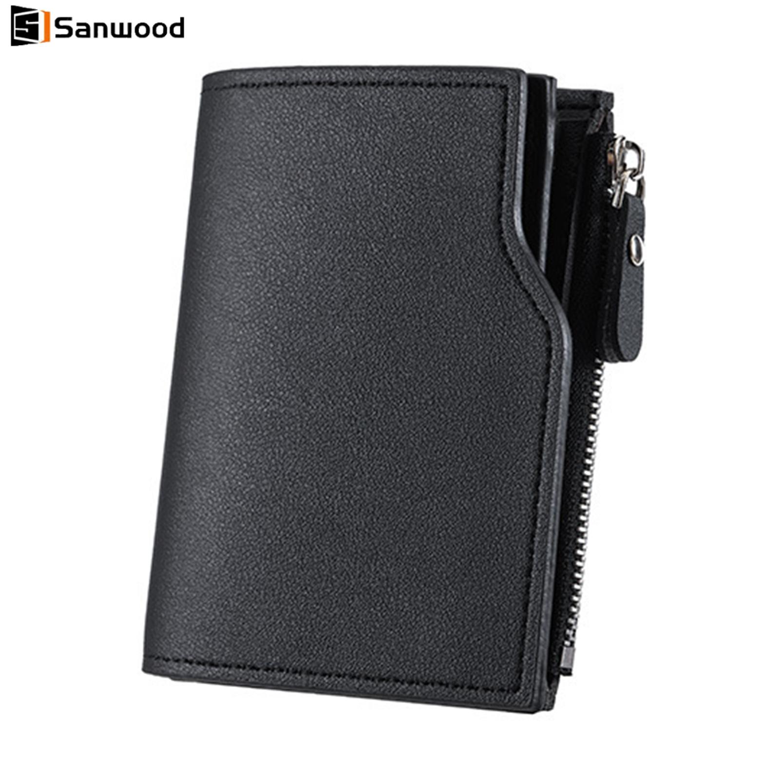 อุปกรณ์ไอทีและแก็ดเจ็ต Sanwood กระเป๋าสตางค์ผู้ชายกระเป๋าใส่เหรียญผู้ชายกระเป๋าสตางค์ผู้ชาย Slim Tri-Fold กระเป๋าสตางค์ขนาดใหญ่ความจุพร้อม ID หน้าต่างซิปกระเป๋าใส่เหรียญผู้ถือเงินสด-ของขวัญที่สมบูรณ์แบบสำหรับพ่อหรือสามีทนทานและกระเป๋าสตางค์สำหรับท... ราคา 135 บาท*ส่งฟรี