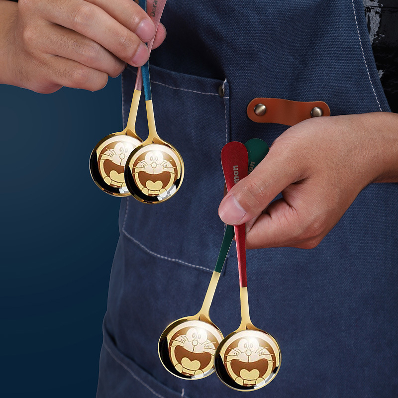 VIVOLILV ช้อนกาแฟ Cartoon Spoon ช้อนกาแฟน่ารัก ช้อนโดเรม่อน ช้อนเกาหลี Starbuck สีไม่ลอก ช้อน ราคา 9 บาท*ส่งฟรี