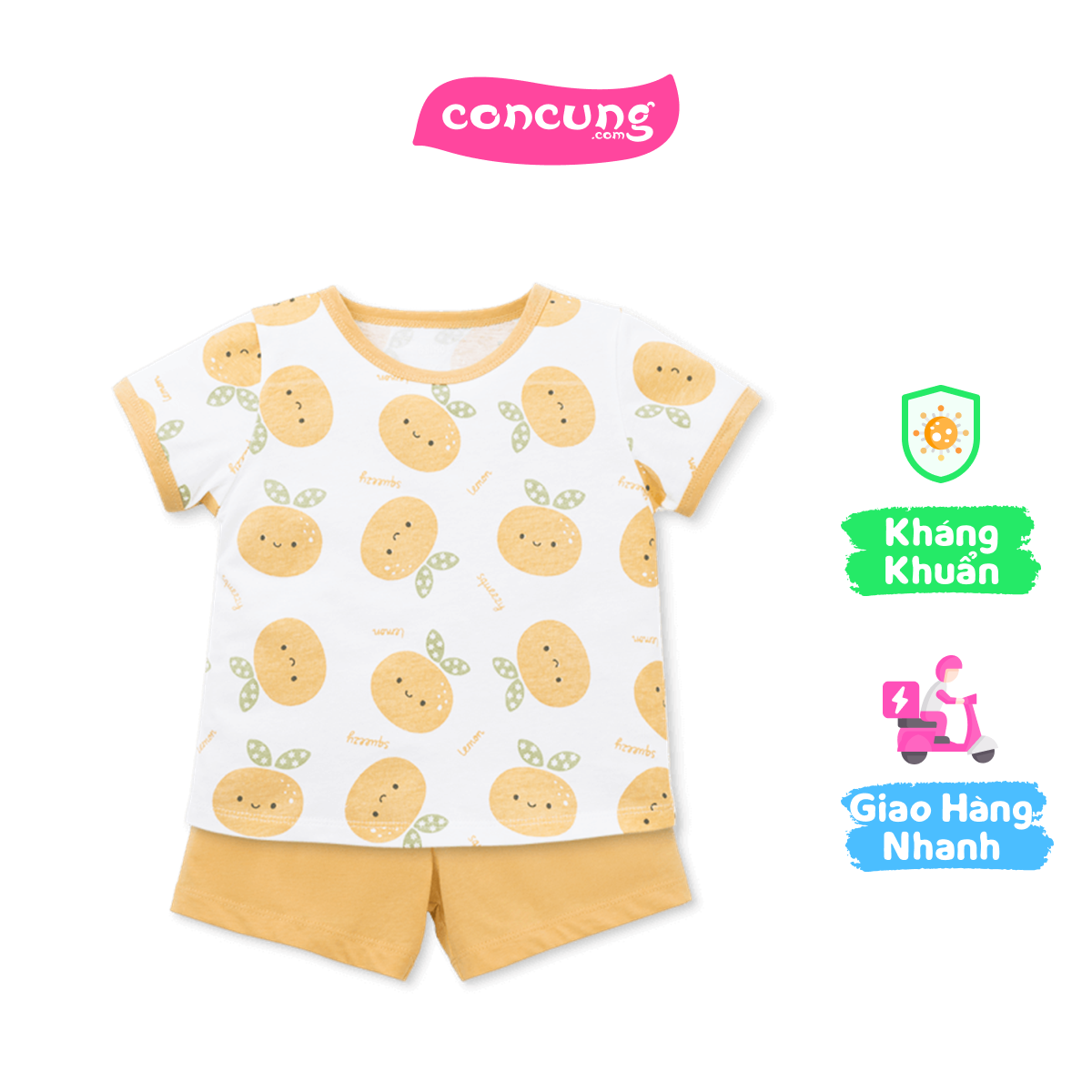 Bộ bé gái ngắn Animo Easy LU0825070 (3Y,Trắng,TT04)