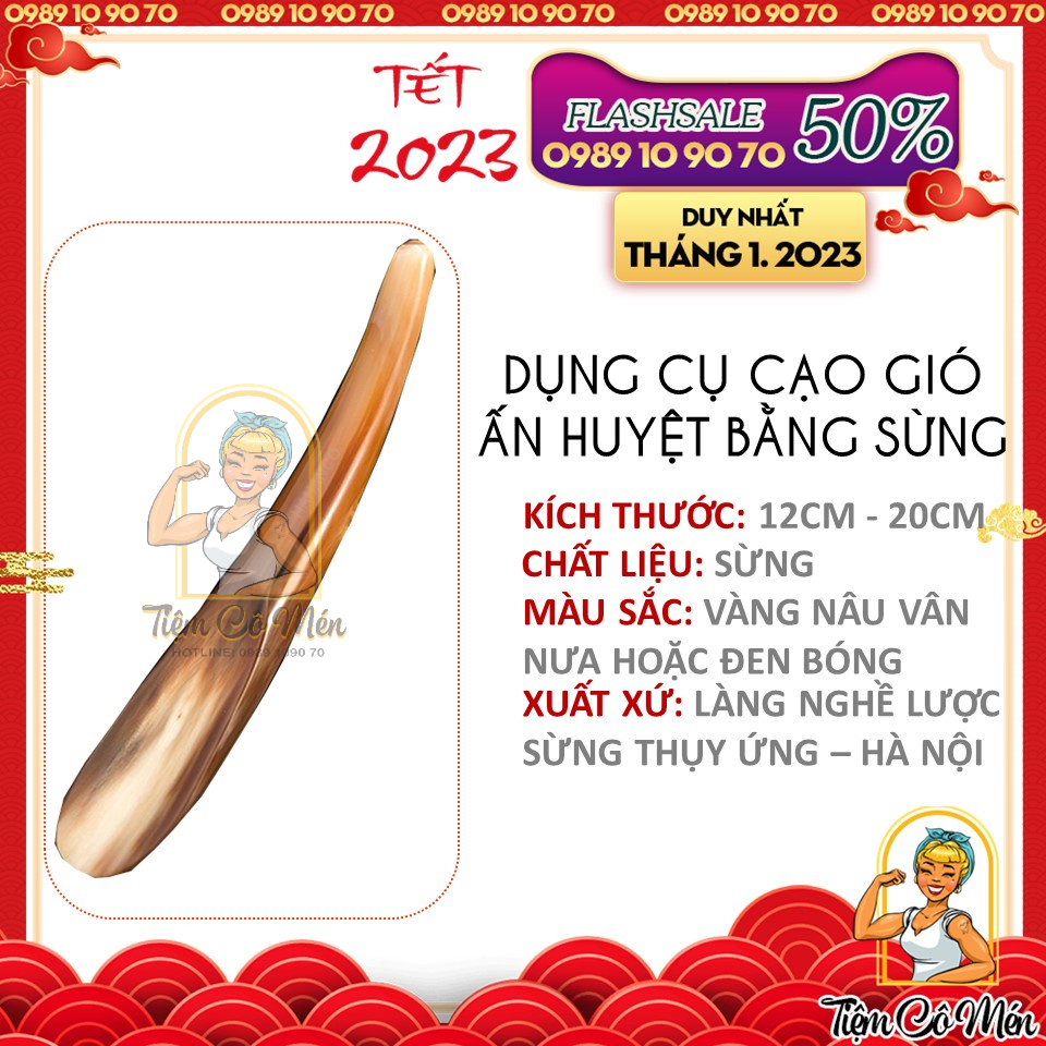 Cây cạo gió, massage, điện chẩn, day ấn huyệt bằng sừng