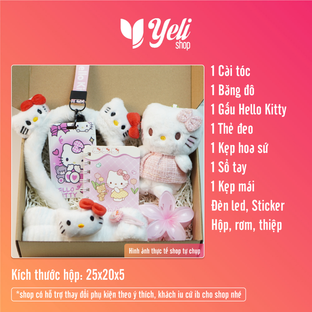 Set Hello Kitty quà tặng Set quà Hello Kitty phụ kiện dễ thương xinh xắn bộ quà tặng Kitty Yeli Shop