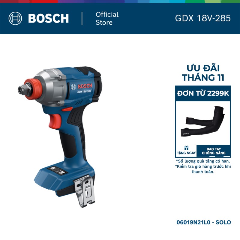 Máy bắt ốc vít dùng pin Bosch GDX 18V-285 (SOLO)