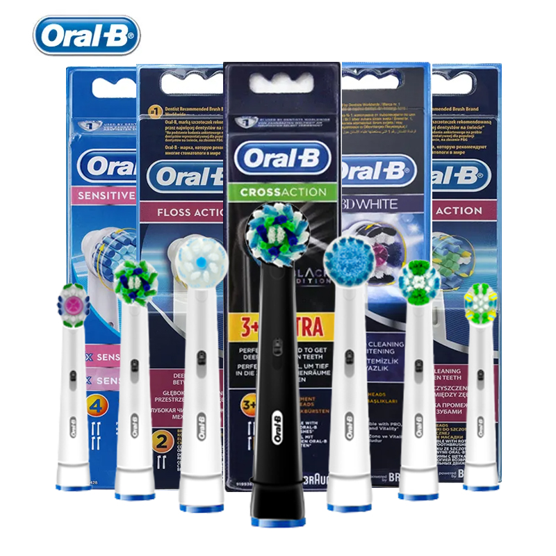 Oral b electric toothbrush replacement brush heads small round heads original refills work for oral b pro4000 / d12 / db4510 / 5510