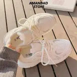 QiaoYiLuo Giày Bố Già Đế Dày Giày Thường Ngày Mặt Lưới Dễ Phối Mẫu Mới Mùa Hè Cho Nữ