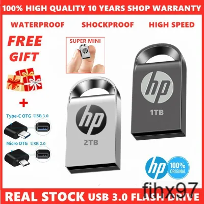 fihx97 HP Metal USB Flash Drive 256GB/512GB mini thumbdrive Pendrive 1TB/2TB Flash Memory Stick waterproof Pen Drive usb disk
