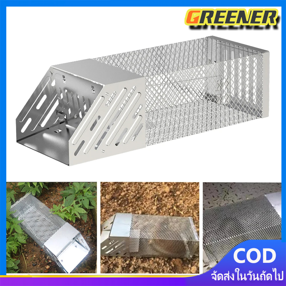 Greener (ขายดี)กรงดักหนู ดักต่อเนื่อง กรงดักหนูขนาดใหญ่ อัตโนมัติ กับดักหนู ที่ดักหนู ที่จับหนู แบบหนูไม่ต้องเจ็บตัว รุ่นใหม่ ราคา 350 บาท*ส่งฟรี