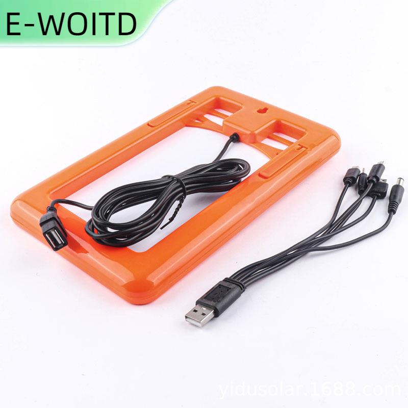 【E-WOITD】 3W แผงโซลาร์เซลล์6V อเนกประสงค์, ที่ชาร์จโทรศัพท์มือถือเครื่องจ่ายไฟฉุกเฉินสำหรับ Iphone16 Huawei ราคา 128 บาท*ส่งฟรี