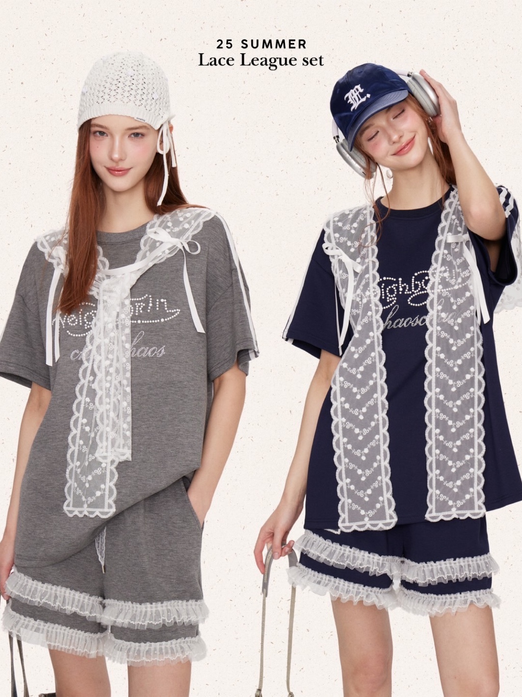 สินค้าลิขสิทธิ์แท้ IRIS BOUTIQUE 25ss TM IT15062 Lace league set ชุดเซ็ต มินิมอล ดูดี ใส่เที่ยว ใส่ไปเดท เนื้อผ้าดี ราคา 1,762 บาท*ส่งฟรี