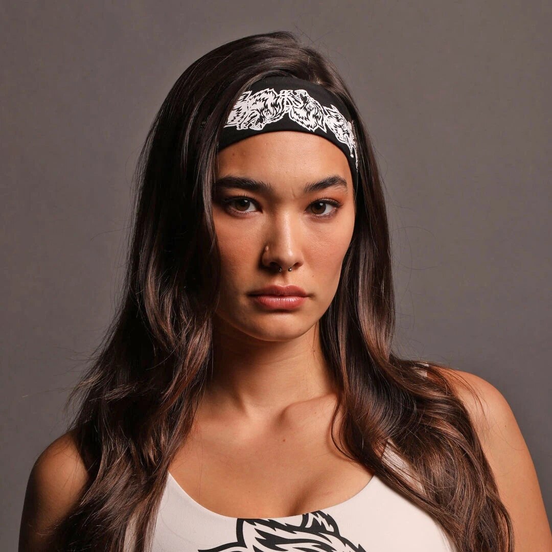 Darc Wolves Headband Mồ Hôi Hấp Thụ Yoga Spa Rửa Hairband Cho Phụ Nữ Người Đàn Ông 2023 thời trang tóc Phụ Kiện phòng tập thể dục quấn tóc