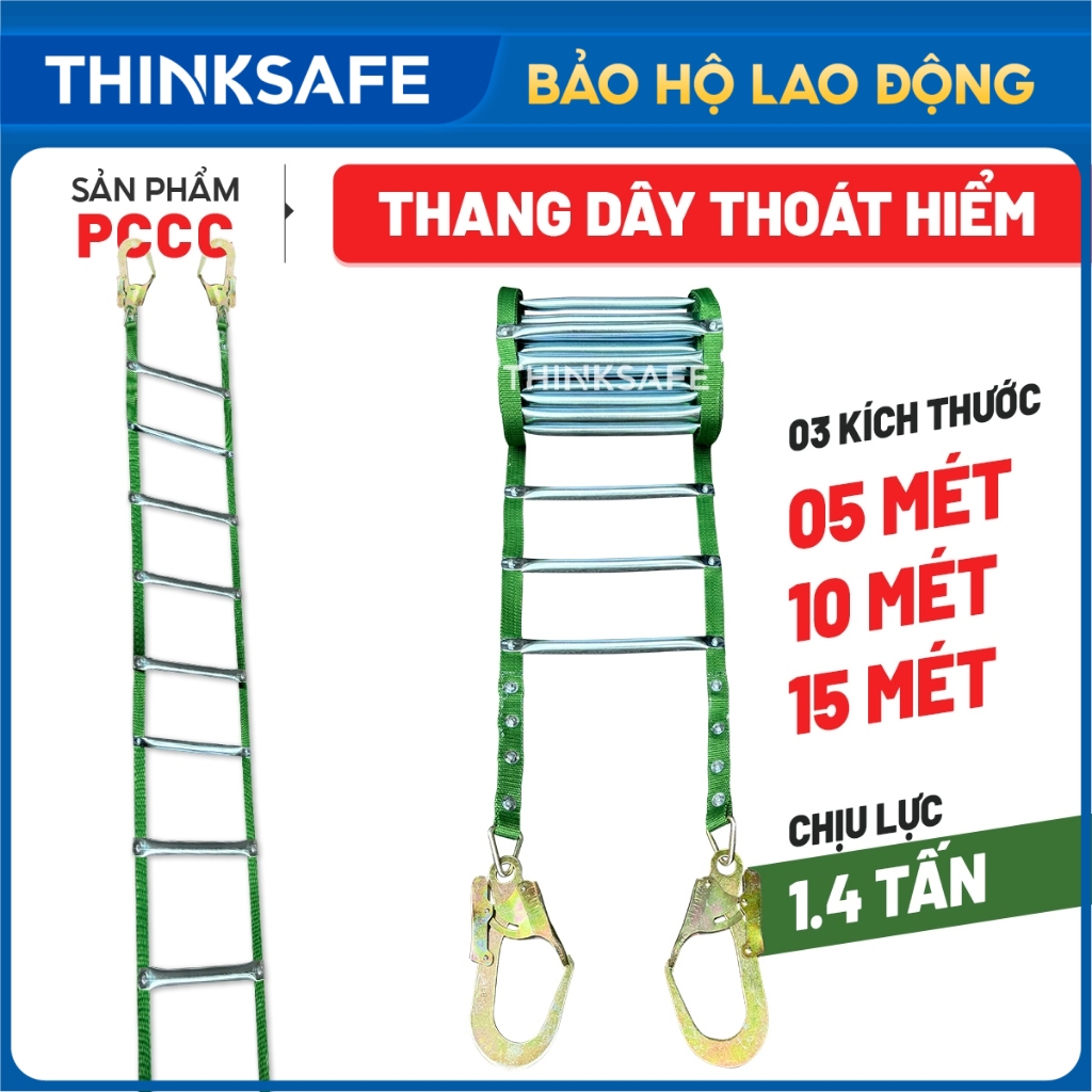 Thang dây thoát hiểm chòng cháy Thang day Thang cuốn Thang cứu hoả tuỳ chọn độ dài pccc