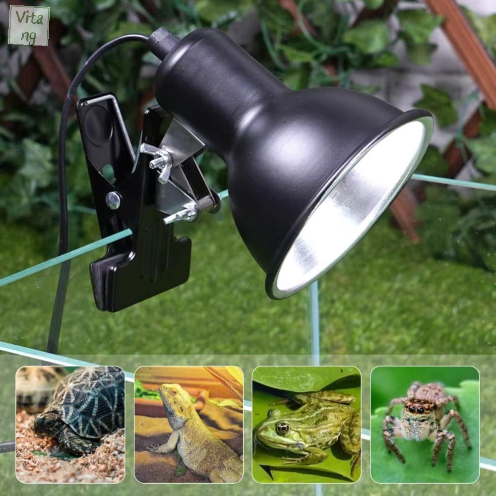 VITANG Giá đỡ đèn kẹp Đèn tắm nắng cho rùa Hệ thống sưởi có thể điều chỉnh Bộ điều nhiệt Đèn sưởi cho bò sát Đèn phơi nắng Bò sát đang phơi nắng Bóng đèn sưởi cho thú cưng Đèn chiếu sáng hộp thú cưng