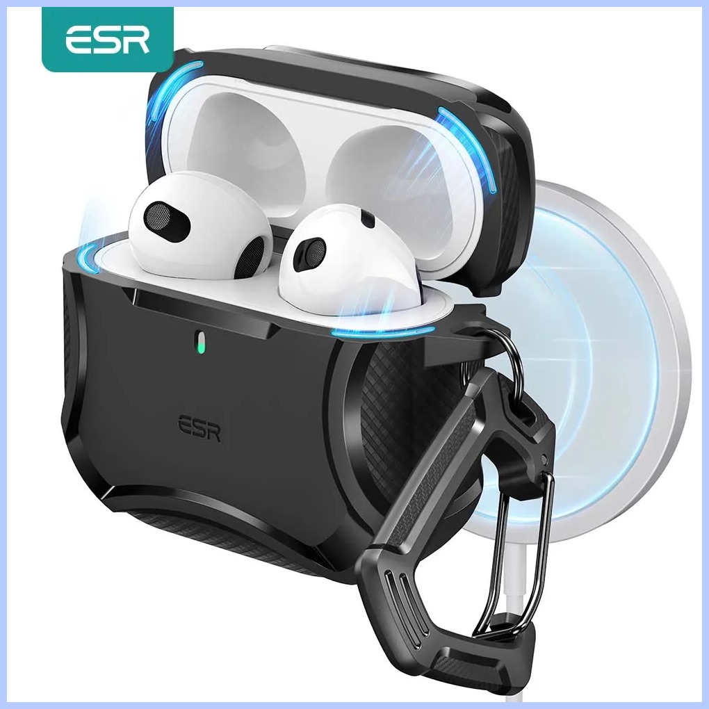 [BHU FHJKU IKG158] ESR for Airpods 4 Case for AirpodsPro 4th Genwith 2024 HaloLock Armor Tough case Protective MagSafeCase with Keychain