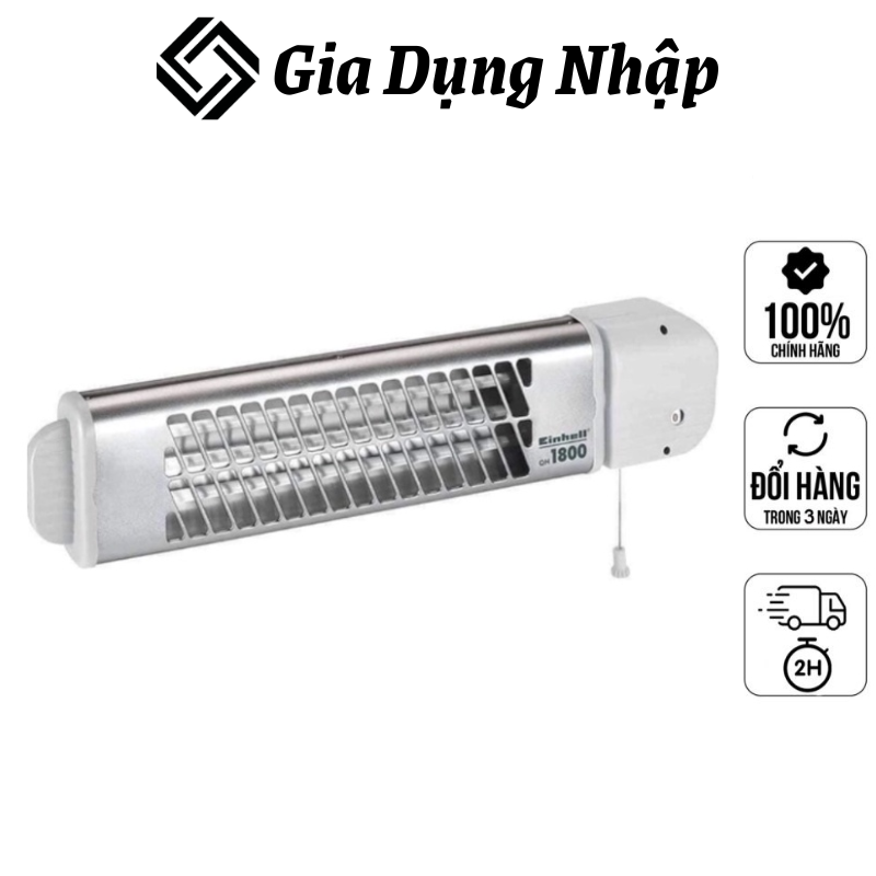 Đèn sưởi nhà tắm einhell qh1800, máy sưởi, thiết bị sưởi nhà tắm, 3 mức nhiệt, an toàn khi sử dụng, công suất 1800w, nhập đức, bh 12 tháng