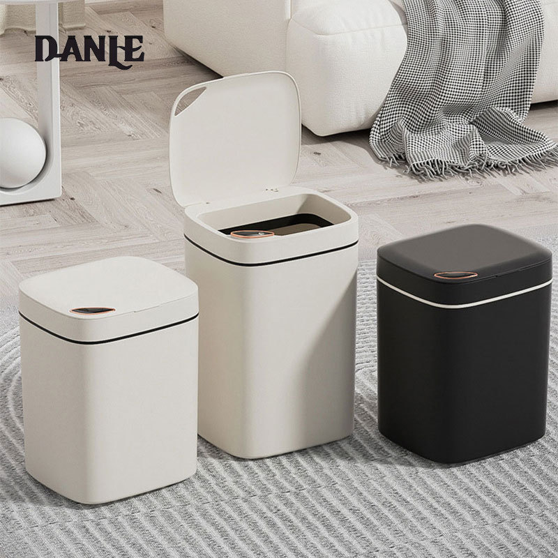 Light luxury living room smart trash can high-looking kitchen bathroom toilet automatic sensor trash can ราคา 368 บาท*ส่งฟรี