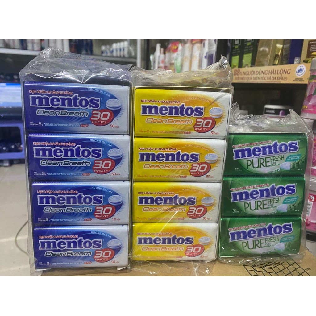 Kẹo Ngậm Mentos Pure Fresh 50 Viên không đường