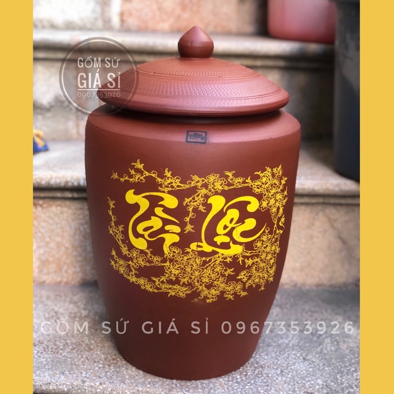 Hũ gạo tài lộc, chum sành ngâm rượu Bát Tràng  GỐM SỨ BÁT TRÀNG BATTRANG FAMILY