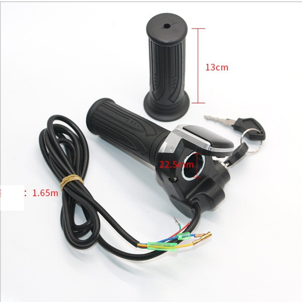 Tay ga xe điện có đèn led hiển thị pin- tay ga xe drift