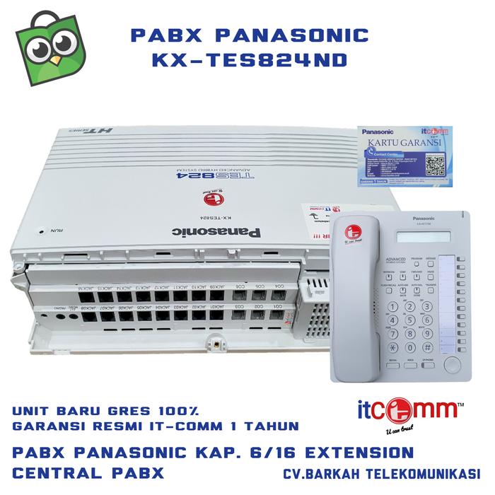 PABX PANASONIC KX-TES824 KAP. 6 LINE 16 EXT GARANSI RESMI IT-COMM Harga  15,750,000 Ringgit*Penghantaran Percuma