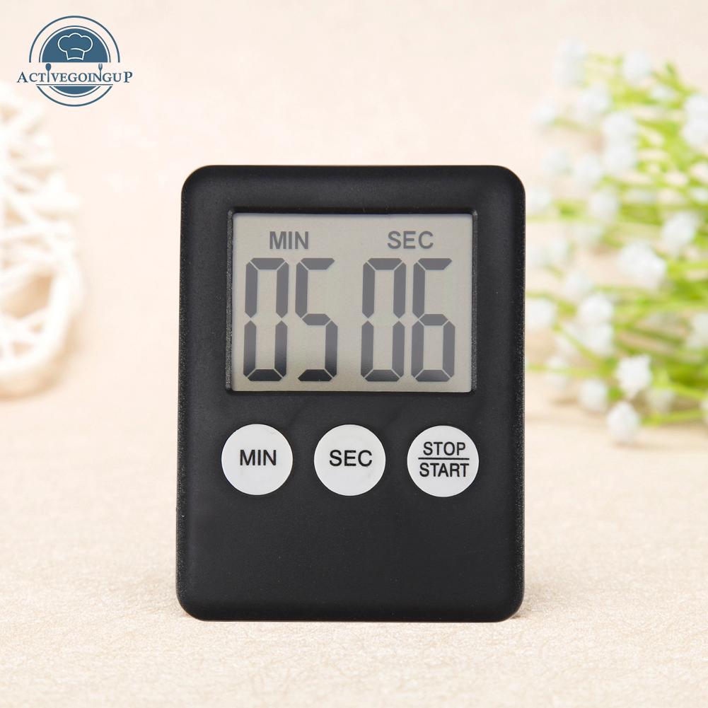 Đồng hồ hẹn giờ kỹ thuật số LCD nấu bếp đếm ngược lên Đồng hồ báo động lớn nhắc nhở