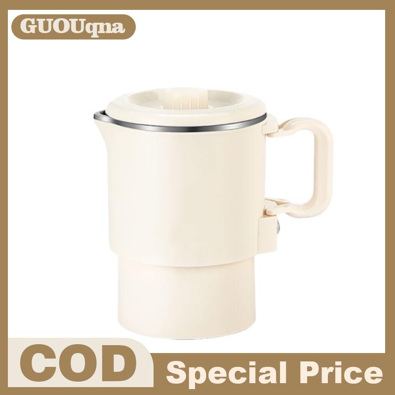 GUOUqna Ấm đun nước điện Ấm đun nước mini cầm tay với giá hấp 1000ml dung tích lớn bằng thép không gỉ nhà bếp văn phòng du lịch