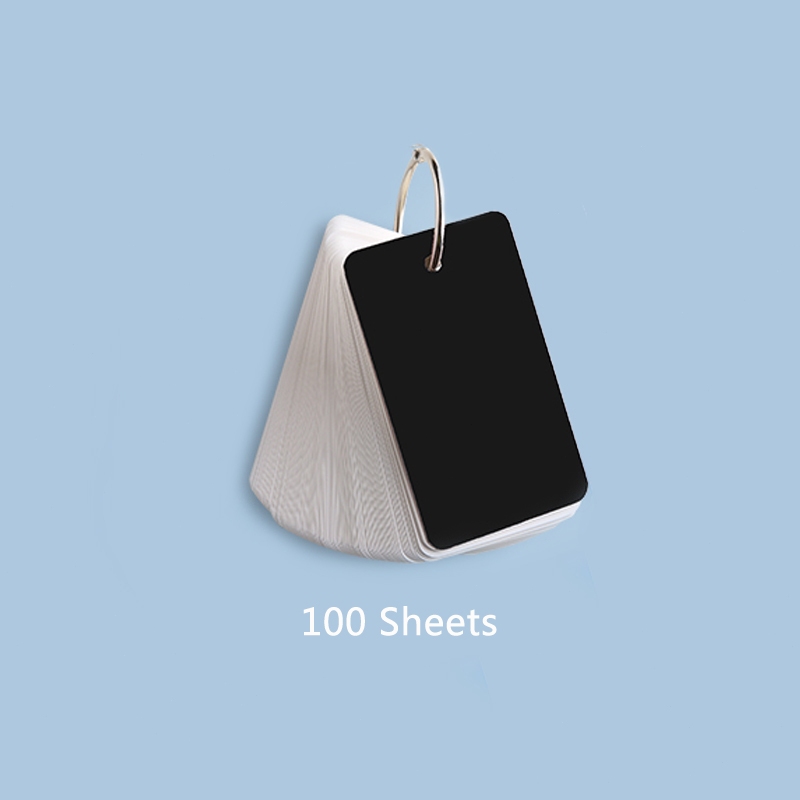 [SG] Flash Blank Card 100pcs Note Index Card Blank Korean Portable Buckle Binder Notes DIY Stationery Flash Cards