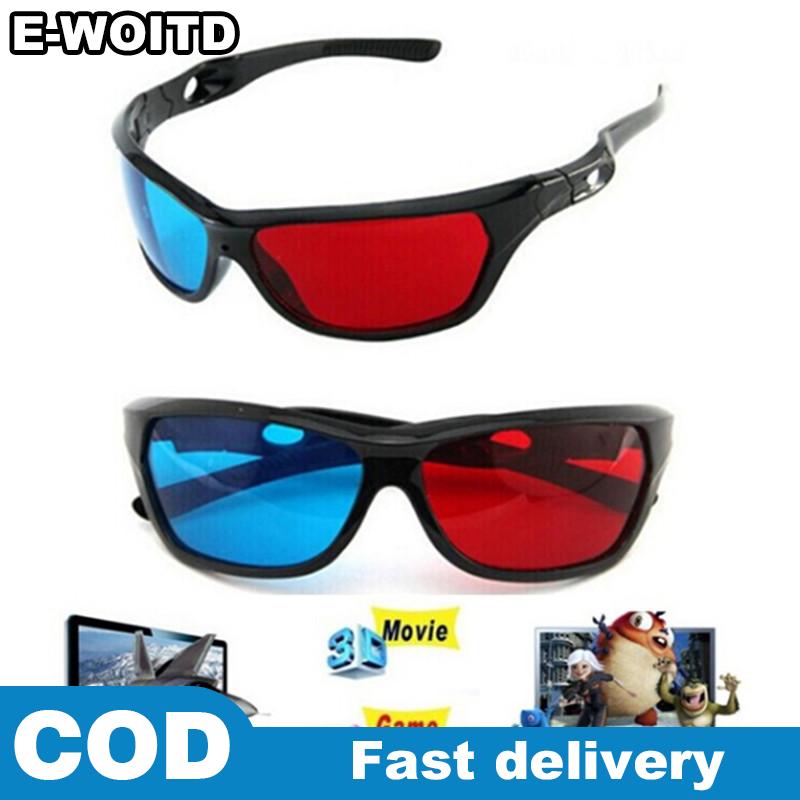 E-WOITD 3D kính đỏ xanh đen khung cho chiều anaglyph TV Movie DVD trò chơi