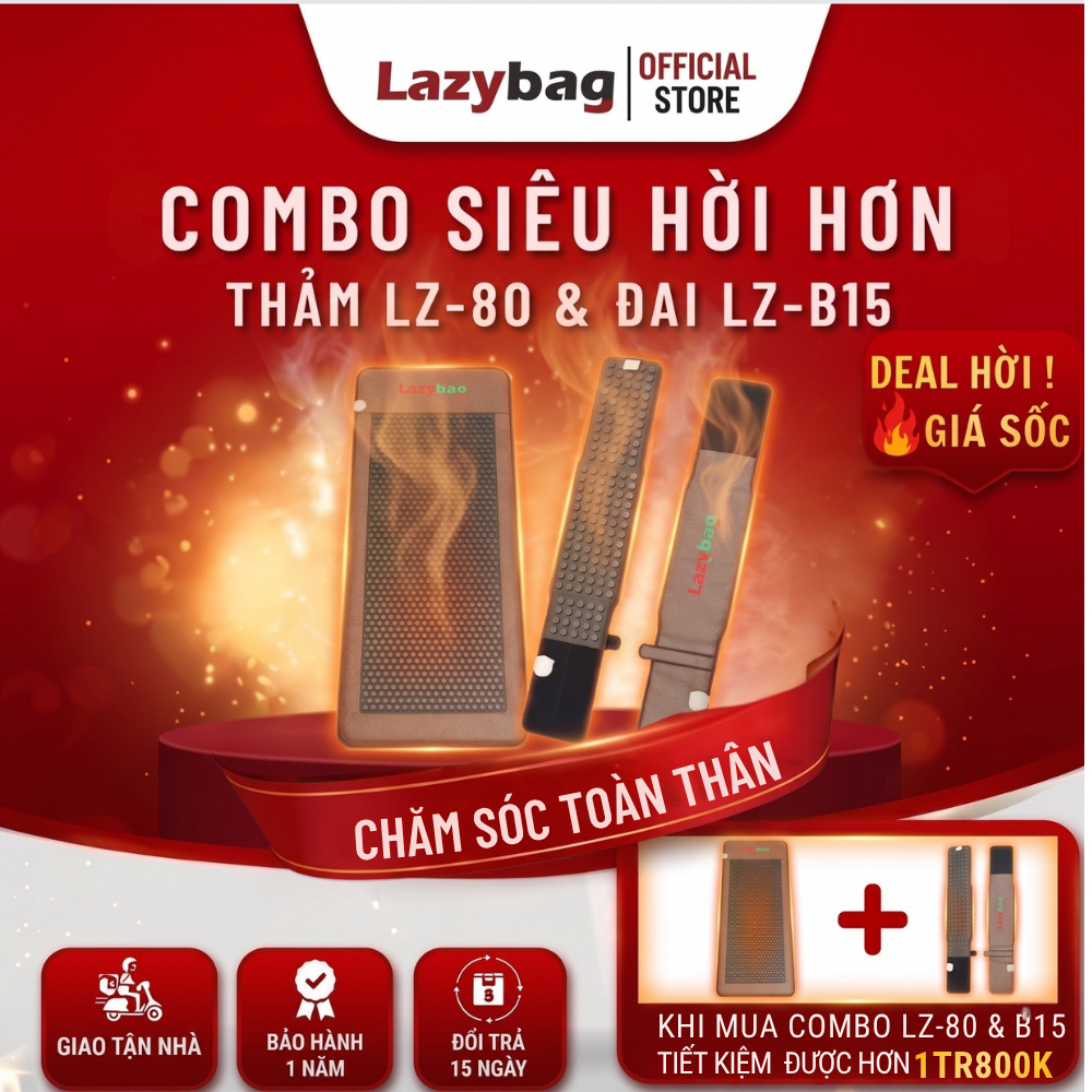 Đệm Đá Nóng dưỡng sinh tại nhà giúp xông hơi giảm cân, giảm đau nhức, giữ ấm cơ thể ổn định thân nhiệt. Kèm đai đá nóng.