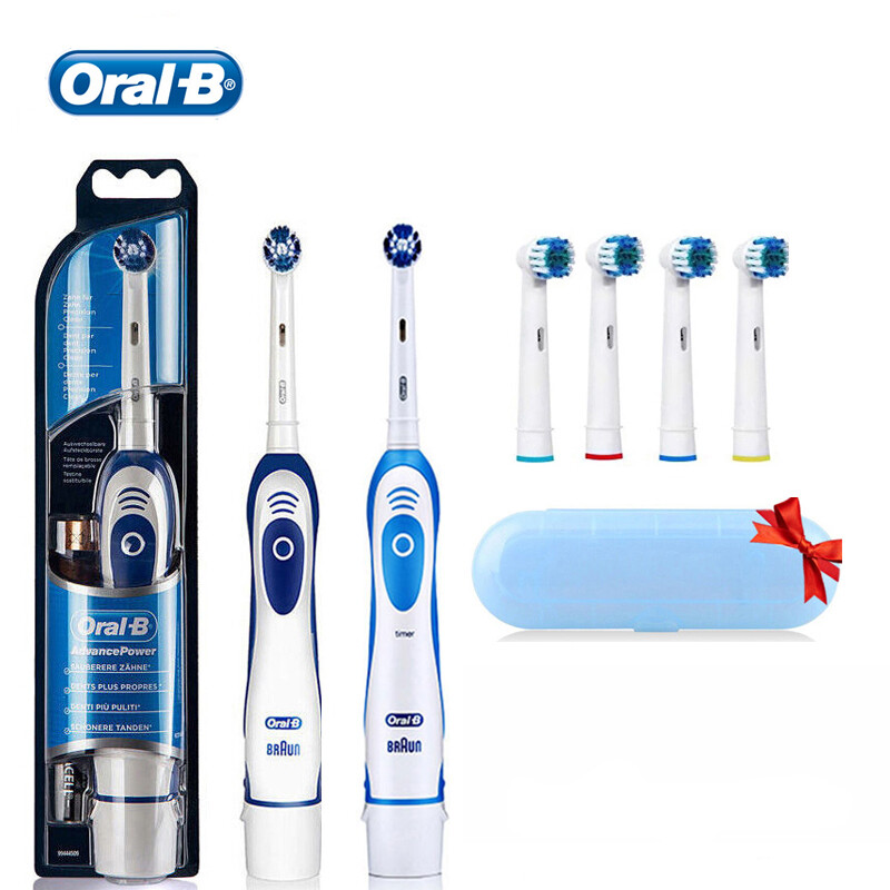 Oral b bàn chải đánh răng điện bàn chải đánh răng xoay làm sạch răng người lớn bàn chải đánh răng điện db4010 với 4 đầu thay thế phụ