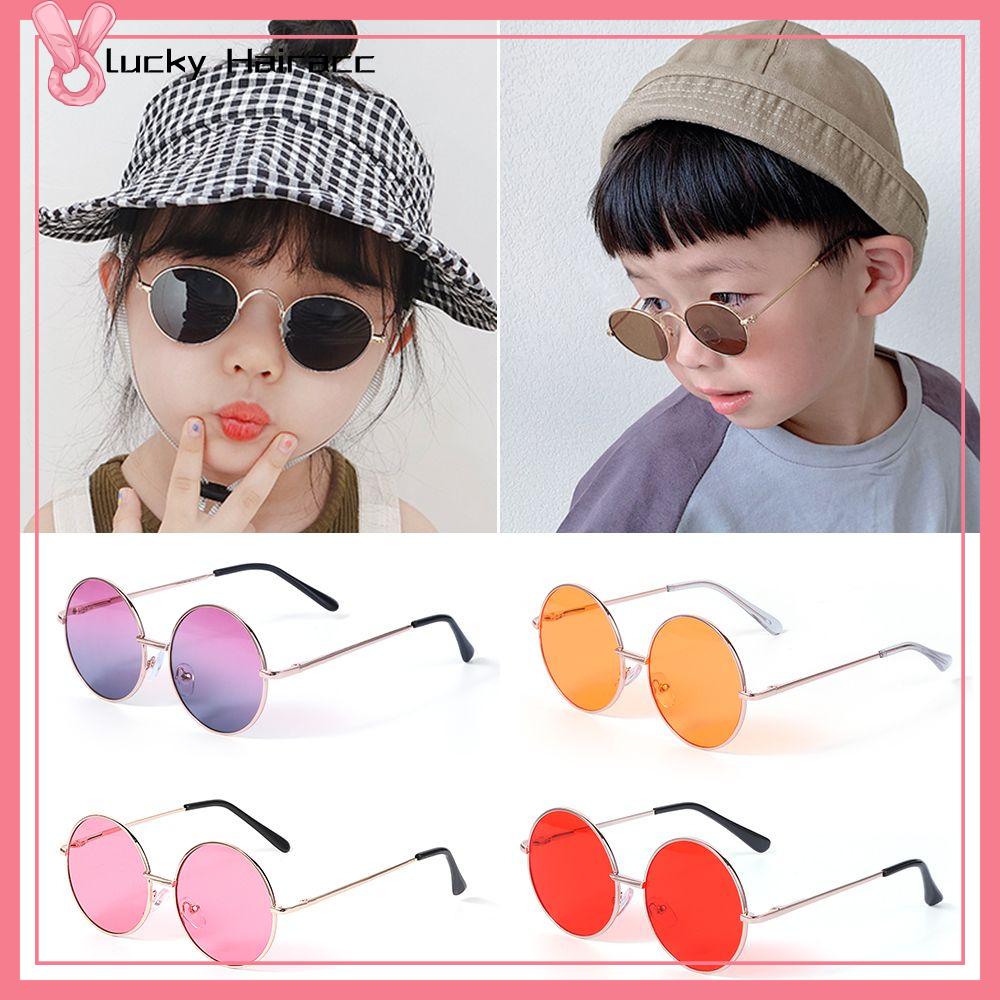 LUCKY HAIRACC Đi chơi 2020 Phụ kiện trẻ em Khung tròn UV 400 Kính râm trẻ em Kính râm loại Kính mắt Kính râm