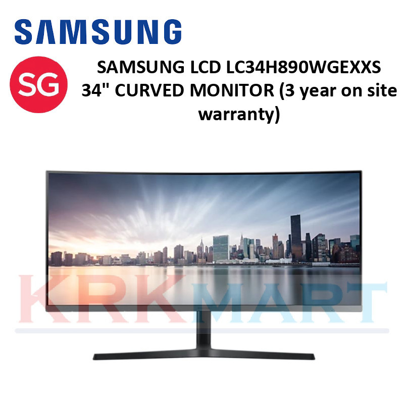 SAMSUNG LCD LC34H890WGEXXS 34 CURVED MONITOR (3 year on site warranty) Singapore