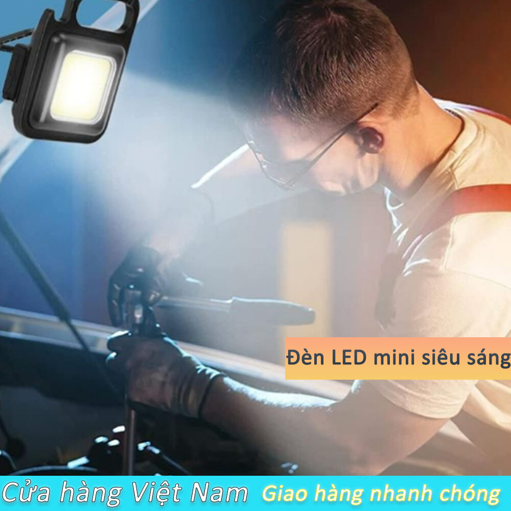Đèn pin siêu sáng mini có móc khóa đa năng - đèn led mini móc khóa, đèn pin mini, đèn pin với 3 chế độ siêu sáng đèn