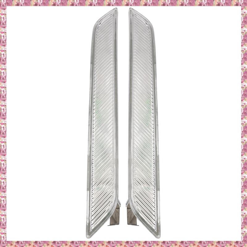(HWBG) 2Pcs Euro Clear Lens Front Bumper Side Marker Reflector Lamps for E71 X6 E70 X5M 2008-2014 Replace Sidemarker Lamps