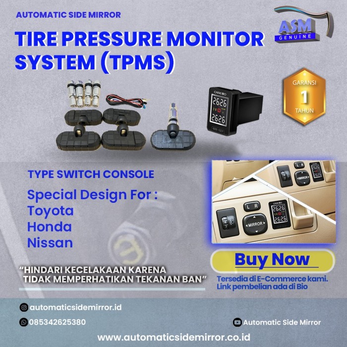PROMO- TPMS - TIRE PRESSURE MONITNG SYSTEM MOBIL TOYOTA NISSAN - DIVHARA SHOP Harga 1,910,000 rupiah*Gratis Ongkir