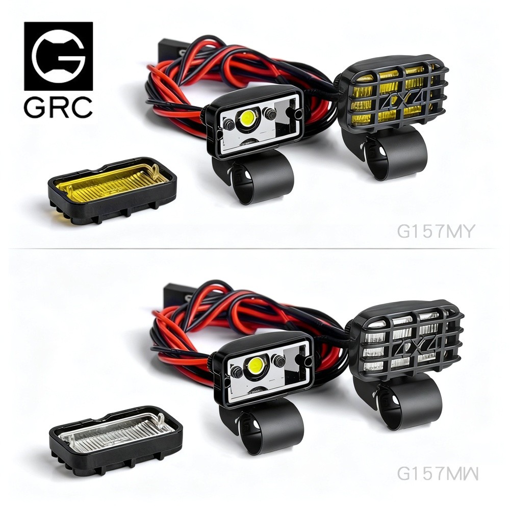 TU3Y 1 Pair 1/10 1/8 Đèn chiếu sáng xe RC 17mm loại Đèn tìm kiếm mô phỏng có nắp che sáng Đèn tìm đồ chơi ô tô Cho TRX-4 TRX-6 SCX10.
