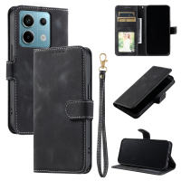 Thinmon for Xiaomi Redmi Note 13 13Pro 13ProPlus 12 12Pro 12ProPlus 11S 11Pro 10S 10Pro 9 9S 9Pro Phone Case With Credit Card Stand Magnetic Wallet Flip Cover Leather Cellphone Casing