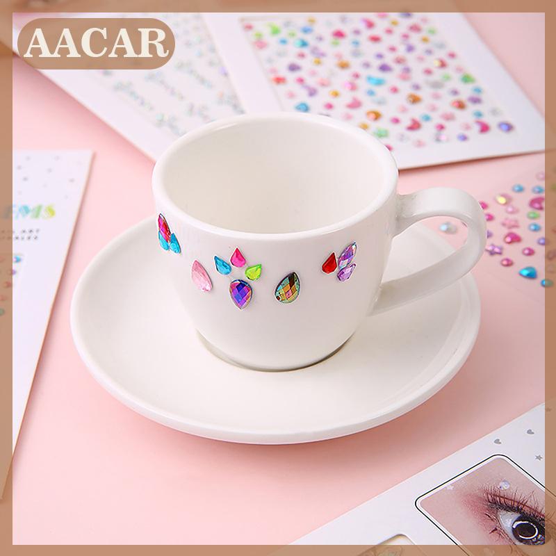 AACAR Pha Lê Hình Xăm Sticker Long Lanh Bút Kẻ Mắt Lông Mày Trang Điểm Khuôn Mặt Mắt Kim Cương Hình Xăm Tạm Thời Đá Rhinestone 3D Bút Kẻ Mắt Dán