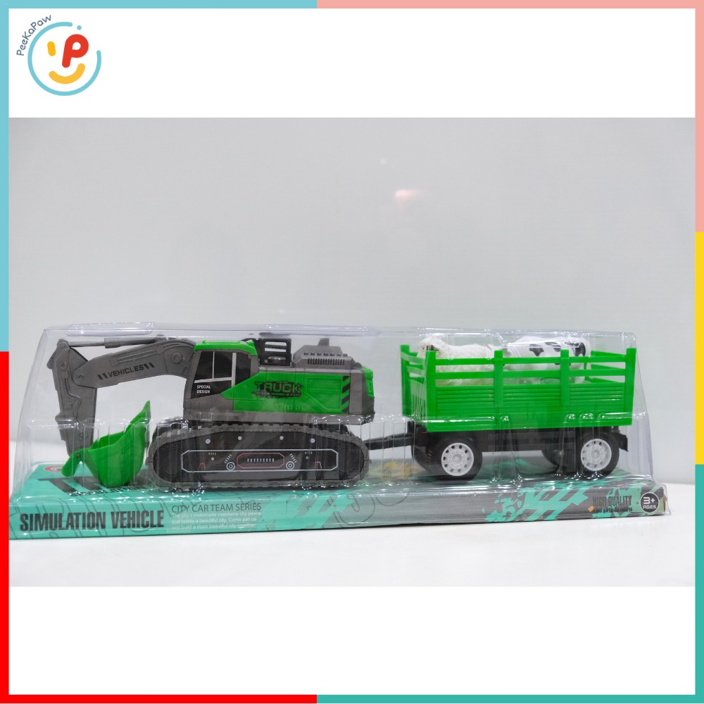Xe xúc chạy trớn chở cừu nông trại 99753-2 PeeKaPaw Toys