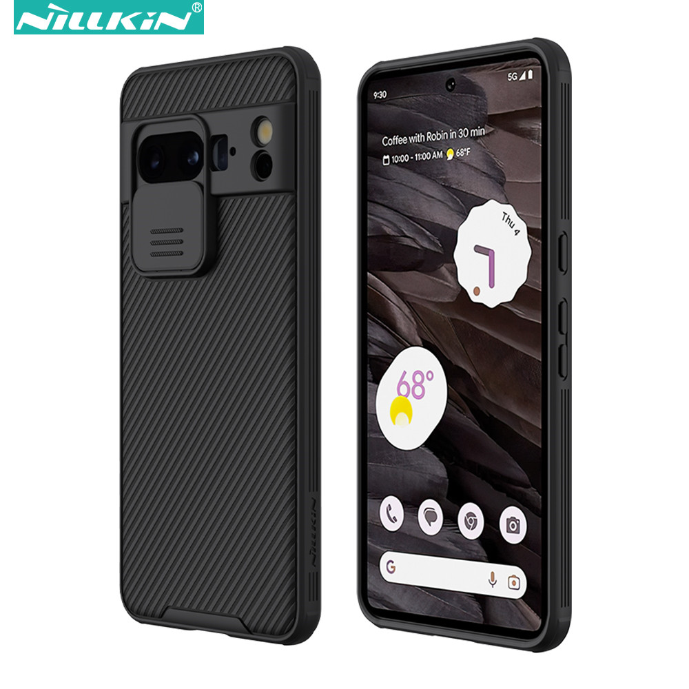 Nillkin Ốp bảo vệ máy ảnh nắp trượt sang trọng cho Google Pixel 8 Pro 8 9 Pro XL viền nhựa TPU mềm Ốp Mặt Sau cứng bằng nhựa PC Ốp camshield Pro Vỏ điện thoại