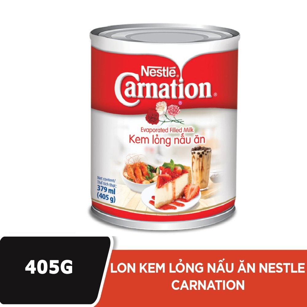 Kem lỏng nấu ăn 3 bông Nestle Carnation 405g / Sữa béo Nestle Carnation 405g