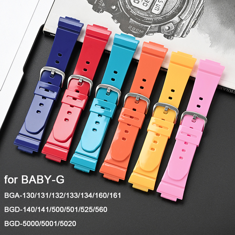 Baby G Bga 130 Strap Replacement Waterproof Silicone Bezel Watch