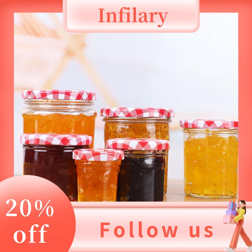 INFILARY Kính Chai mứt Đã niêm phong có nắp Hũ mứt dâu Đa chức năng Hũ kẹo Hộp đựng thức ăn