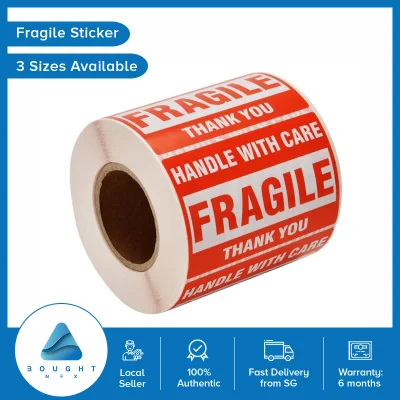 Fragile Stickers Handle With Care Indication For Parcel Cargo Label Carton Box Label Bubble Wrap Label Polymailer Label 500 Pieces