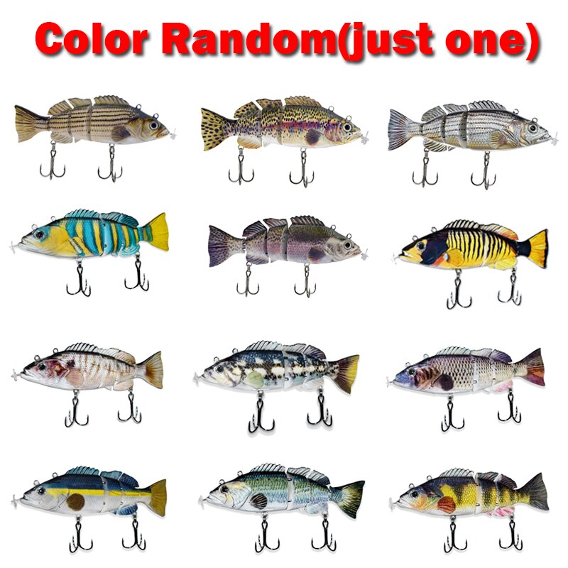 Robotic Swimming Fishing Electric Lures USB Rechargeable Lures Multi  Jointed Swimbaits with LED Light Hard Lures Fishing Tackle 